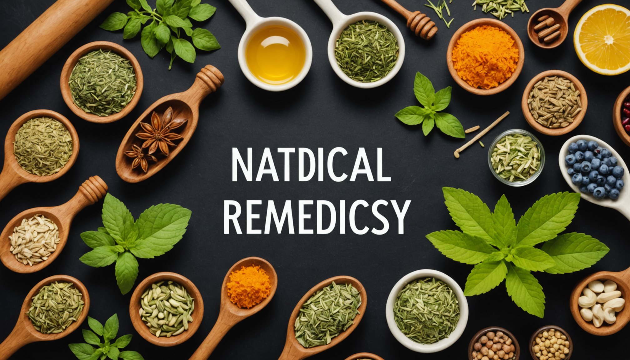 Illustration comparing natural remedies for male potency including lifestyle changes, herbs, nutrition, and stress management